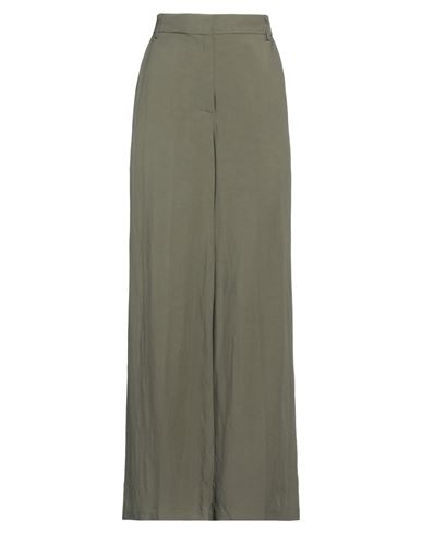 8PM 8PM WOMAN PANTS MILITARY GREEN SIZE XS VISCOSE, LINEN 