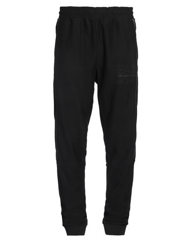 Ea7 Man Pants Black Size S Cotton In Black