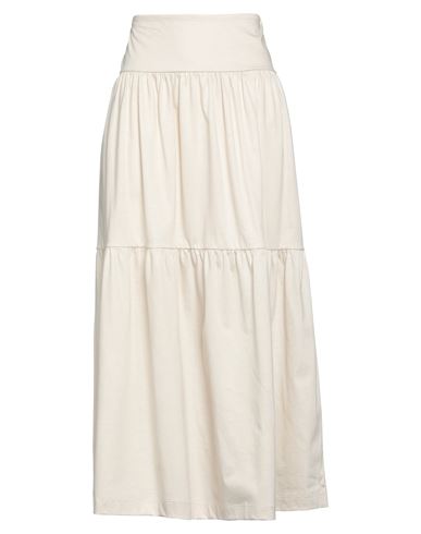Douuod Woman Maxi Skirt Beige Size L Cotton In Beige