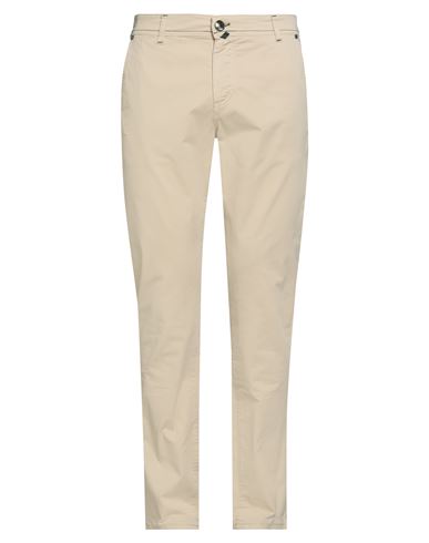 Luigi Borrelli Napoli Man Pants Beige Size 35 Cotton, Elastane In Sand