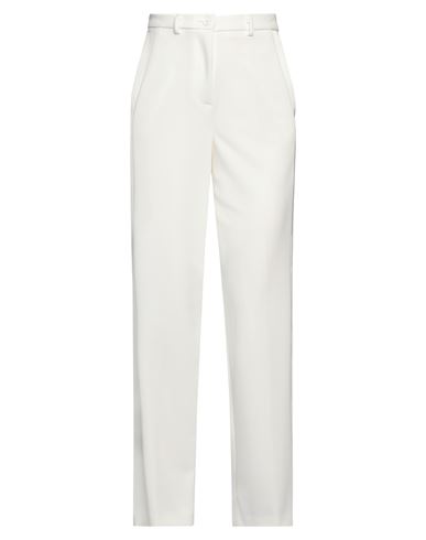 Vicolo Woman Pants White Size Xs Polyester, Elastane