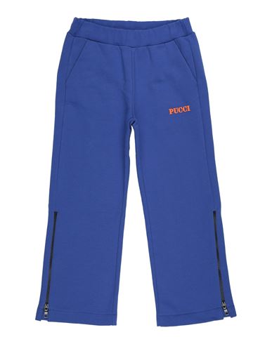 Pucci Toddler Girl Pants Blue Size 4 Cotton, Elastane In Blue