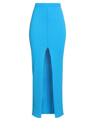 Patrizia Pepe Woman Maxi Skirt Azure Size 2 Viscose, Polyamide In Blue