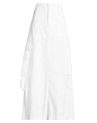 Aniye By Woman Maxi Skirt White Size 4 Cotton, Elastane In White