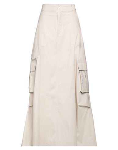 Aniye By Woman Maxi Skirt Beige Size 6 Cotton, Elastane In Neutral