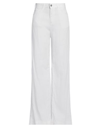 Shop Emporio Armani Woman Pants White Size 32 Linen