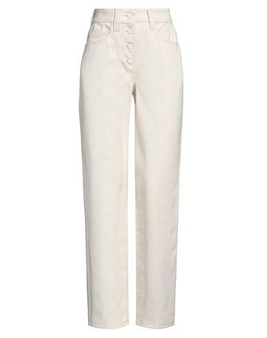 Sunnei Woman Jeans Ivory Size M Cotton In White