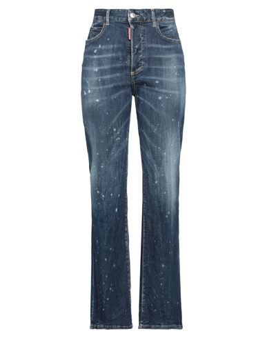 Dsquared2 Woman Jeans Blue Size 10 Cotton, Elastane In Blue
