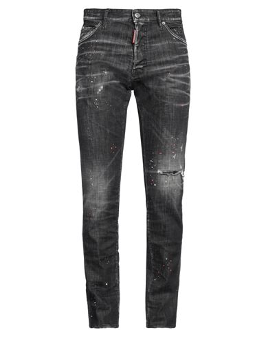 Dsquared2 Man Jeans Black Size 38 Cotton, Elastane In Black