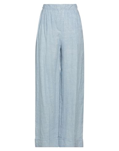 EMPORIO ARMANI EMPORIO ARMANI WOMAN PANTS SKY BLUE SIZE 14 LINEN 