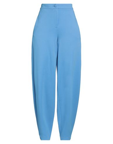 Shop Emporio Armani Woman Pants Azure Size 14 Viscose, Polyamide, Elastane In Blue