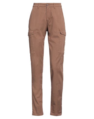 40weft Woman Pants Brown Size 2 Cotton, Elastane In Brown