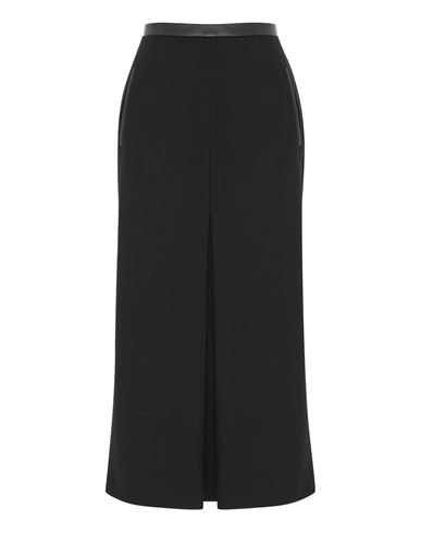 Saint Laurent Midi Skirt In Wool In Black