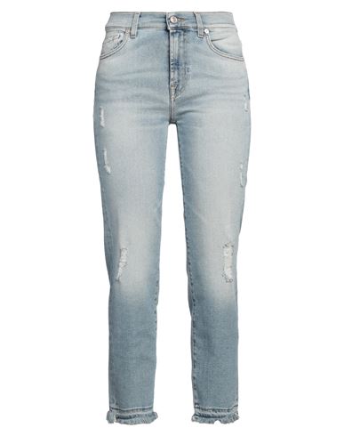 7 For All Mankind Woman Jeans Blue Size 28 Cotton, Modal, Elastomultiester, Elastane In Blue