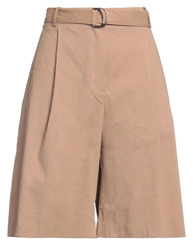 Hugo Boss Boss Woman Shorts & Bermuda Shorts Brown Size 6 Linen, Viscose, Elastane In Brown