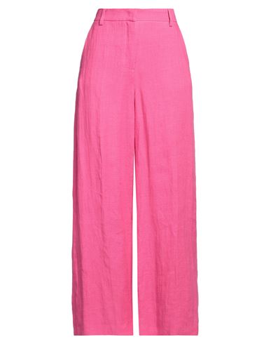 Weekend Max Mara Woman Pants Fuchsia Size 6 Linen In Pink