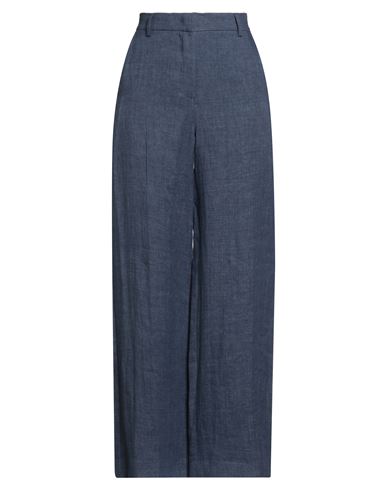 Weekend Max Mara Woman Pants Blue Size 6 Linen In Blue