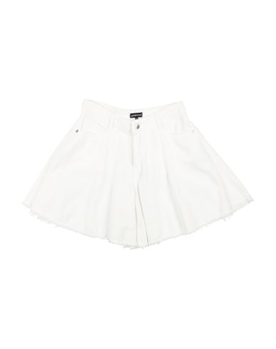 Emporio Armani Toddler Girl Denim Shorts White Size 6 Cotton In White