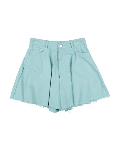 Emporio Armani Toddler Girl Denim Shorts Turquoise Size 7 Cotton In Blue