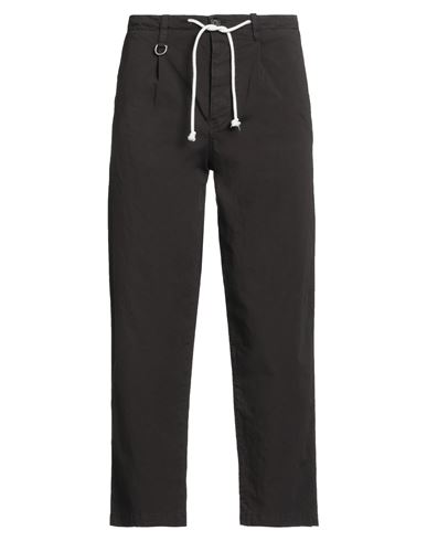 Paolo Pecora Man Pants Dark Brown Size 36 Cotton, Elastane