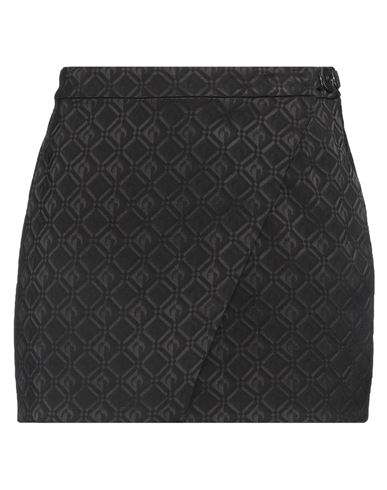 Marine Serre Gold Line Woman Mini Skirt Black Size 8 Viscose, Wool, Elastane, Recycled Polyamide In Black