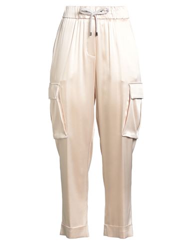 Peserico Woman Pants Cream Size 6 Viscose, Acetate, Elastane In Neutral
