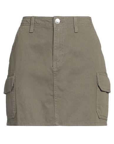 Only Blue Denim Woman Denim Skirt Military Green Size L Organic Cotton, Cotton In Green