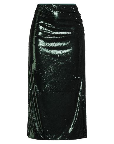 Clips Woman Midi Skirt Green Size 12 Polyester In Green