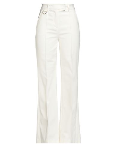 Liu •jo Woman Pants Ivory Size 10 Cotton, Polyamide, Elastane In White