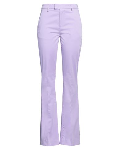 Dondup Woman Pants Lilac Size 6 Cotton, Silk, Elastane In Purple