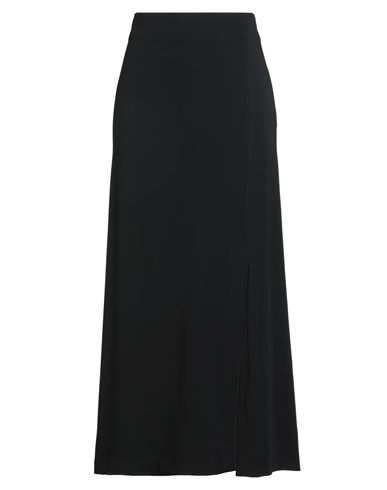 Clips Woman Maxi Skirt Black Size 10 Viscose, Acetate, Elastane