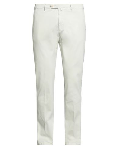 Luigi Borrelli Napoli Man Pants Light Grey Size 35 Cotton, Elastane In White