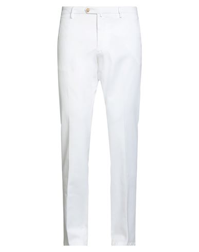 Luigi Borrelli Napoli Man Pants White Size 32 Cotton, Elastane In White