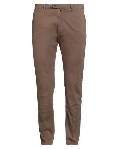 Luigi Borrelli Napoli Man Pants Brown Size 36 Cotton, Elastane In Brown