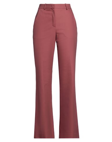 Maliparmi Malìparmi Woman Pants Chocolate Brown Size 4 Cotton, Polyamide, Elastane In Burgundy