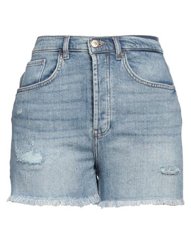 Only Woman Denim Shorts Blue Size Xs Cotton, Elastane In Blue