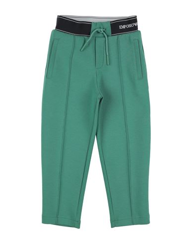 Emporio Armani Toddler Boy Pants Green Size 6 Cotton, Polyester, Elastane, Polyamide In Green