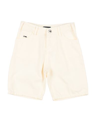 Emporio Armani Toddler Boy Denim Shorts Cream Size 7 Cotton In White