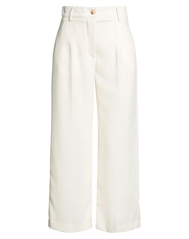 Vicolo Woman Pants Ivory Size Xs Polyester In White
