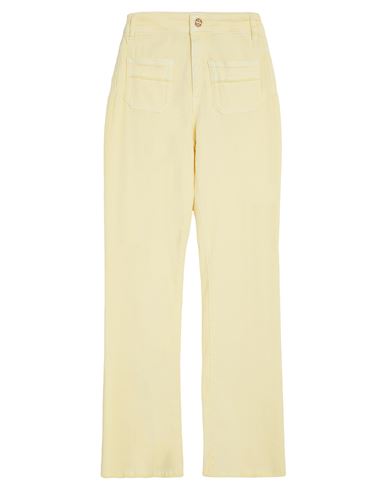 Nenette Woman Jeans Pastel Yellow Size 29 Cotton, Elastomultiester, Elastane