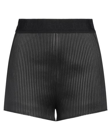 Rta Woman Shorts & Bermuda Shorts Black Size M Cow Leather, Lambskin In Black