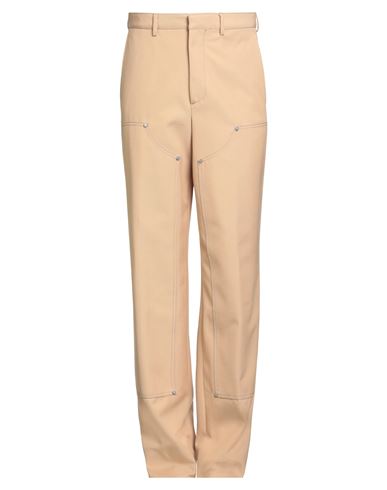 Palm Angels Man Pants Sand Size 32 Cotton, Polyester