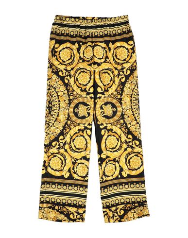 Shop Versace Young Toddler Girl Pants Black Size 4 Silk, Viscose, Cupro