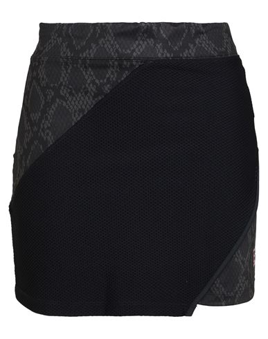 Ea7 Woman Mini Skirt Black Size Xs Polyester, Elastane