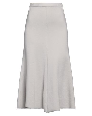 Tela Woman Midi Skirt Grey Size Xs Wool, Nylon