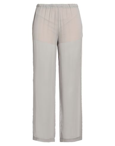 Alysi Woman Pants Grey Size 6 Silk In Gray