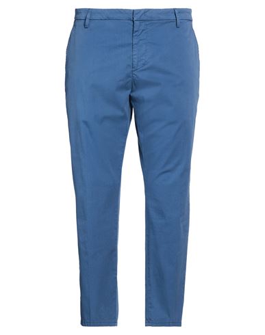 Dondup Man Pants Slate Blue Size 40 Cotton, Elastane