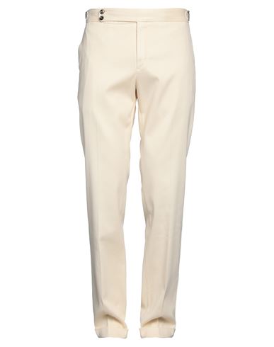 Pt Torino Man Pants Cream Size 36 Modal, Cotton, Elastane
