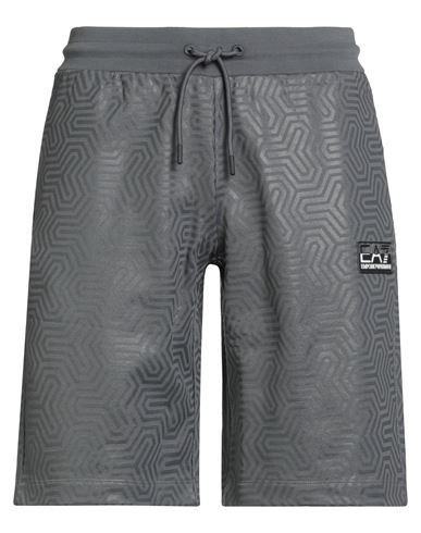 Ea7 Man Shorts & Bermuda Shorts Grey Size Xl Cotton, Elastane In Gray