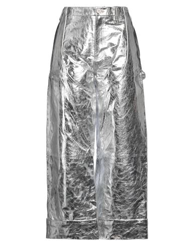 Simone Rocha Woman Pants Silver Size M Lambskin In Silver